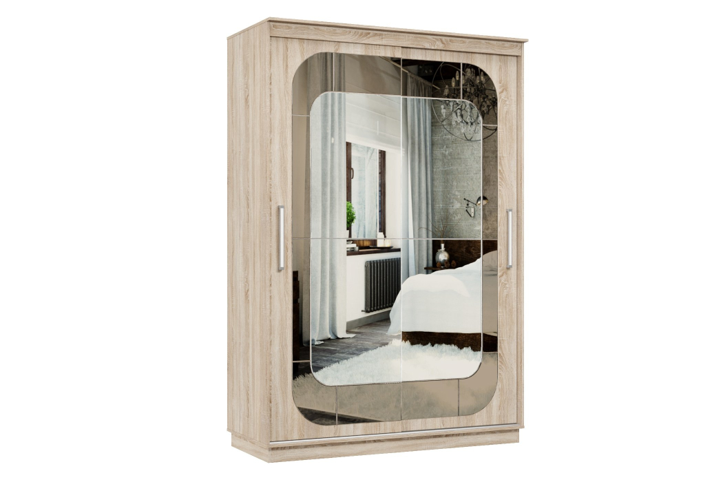 Шкафы-купе 2-х дверные, Шкаф-купе Премьер 10 двухдверный фасады Медиум, вставка бронза