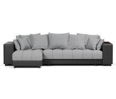 Диваны угловые, Диван угловой Дубай еврокнижка рогожка+экокожа