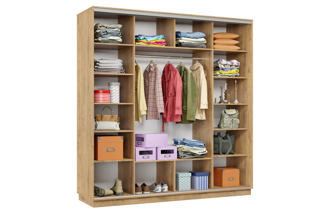 Шкафы-купе 3-х дверные, Шкаф-купе Премьер Лайт 34 (05;05;05) трехдверный