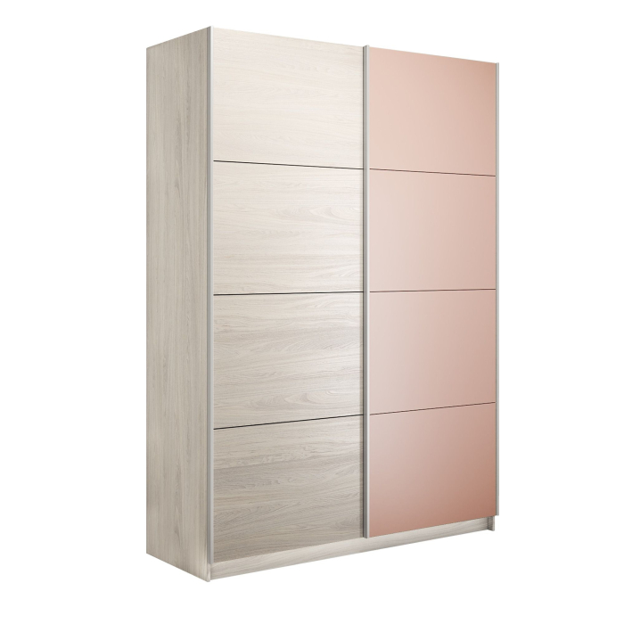 Шкафы-купе 2-х дверные, Шкаф-купе Прайм 2-х дверный ДСП/Стекло пудра/Доводчики 160х57х230