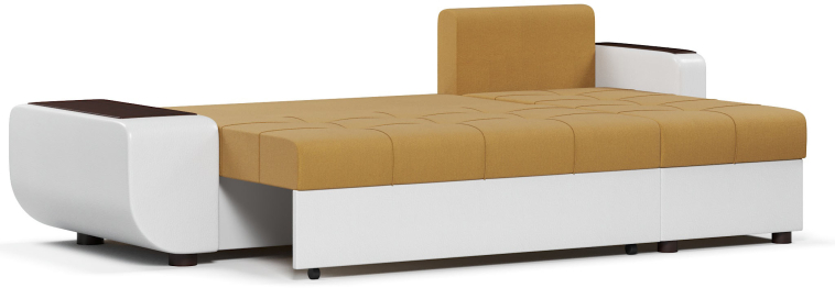 Диван-кровать угловой Атланта со столиком еврокнижка,велюр+экокожа