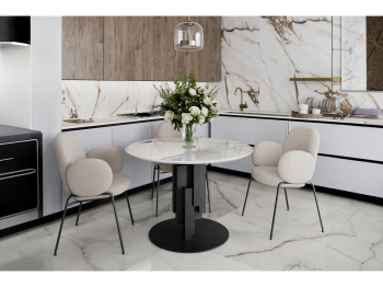 Стул на металлокаркасе Kalipso white / black