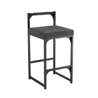 Барные стулья, Стул барный Кантри, велюр киото уголь, черный