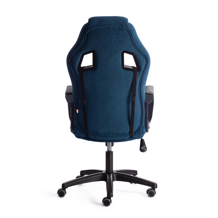 Для офиса и дома, Кресло DRIVER (22) флок/ткань, синий/серый