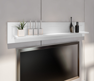 Комплект для гостиной с витриной Ассоль, Белый