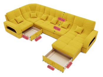 Модульный диван Майами-4,венеция,велюр