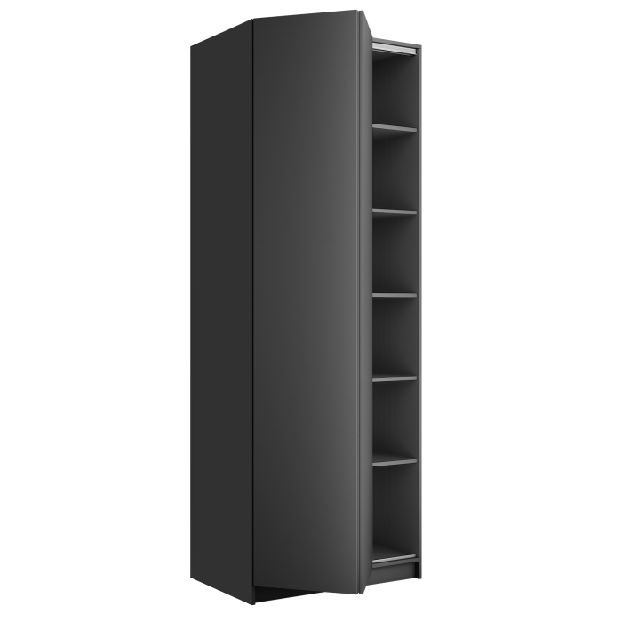 Шкафы распашные, Шкаф складной Е1 Локер ("Гармошка" с системой Push to Move/Левый)81х52.5х220 см, с полками