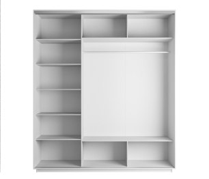 Шкаф-купе Экспресс Медиум (1 зеркало) трио 2400 x 2400 x 600