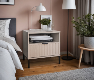 Тумба прикроватная Турин СБ-3575 Кашемир серый/МДФ Кашемир