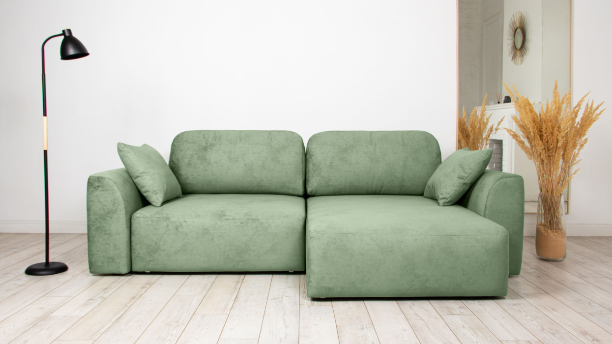 Диваны угловые в гостиную, Диван угловой Trump mini, велюр