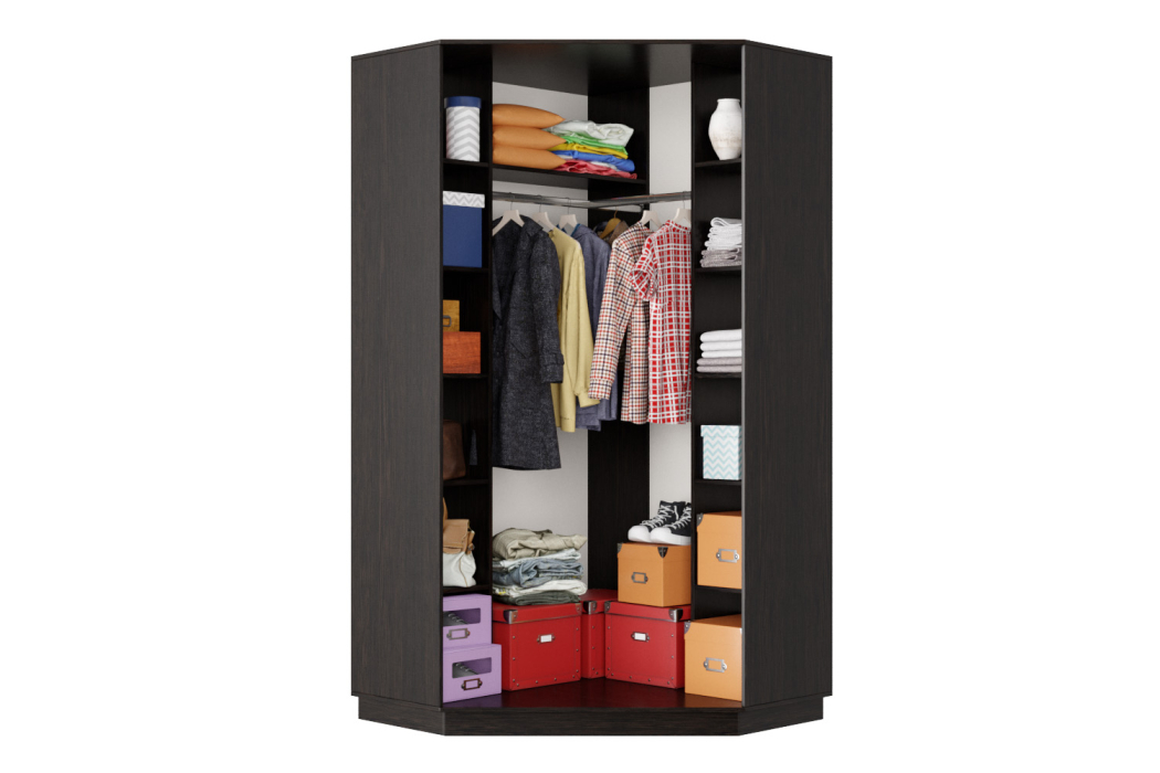 Угловые шкафы, Шкаф-купе Премьер Лайт 71 угловой (05;05) двухдверный