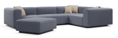 Диваны угловые в гостиную, Диван угловой модульный нераскладной Наполи 3, велюр