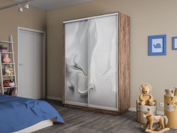 Шкаф-купе Экспресс 2-х дверный Фотопечать Шелк Стекла 140х60х240