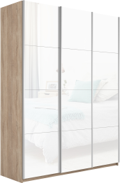 Шкаф-купе Прайм 3-х дверный Стекла белые/Доводчики 210х57х230