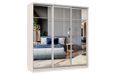 Шкафы-купе 3-х дверные, Шкаф-купе Премьер Лайт 33 (11;11;11) трехдверный