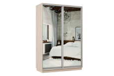 Шкафы-купе 2-х дверные, Шкаф-купе Премьер Лайт МИНИ 02 (01;01) двухдверный