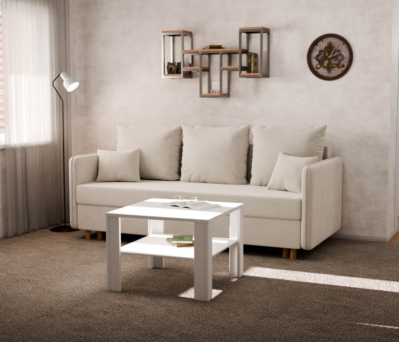 Диваны кровати со спальным местом, Прямой диван Санти,еврокнижка,велюр