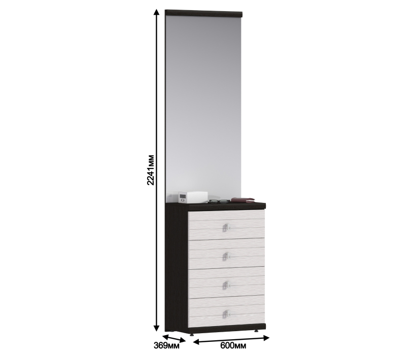 Зеркала в спальню, Тумба с зеркалом Гретта СБ-966