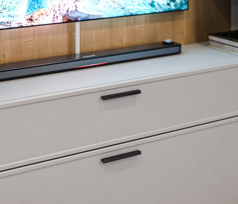 Стенки для гостиной, Стенка Милан СБ-3265 Серый,Дуб Гамильтон/МДФ Светло серый