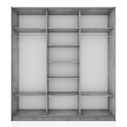 Шкаф-купе Широкий Прайм 3-х дверный Зеркала/Доводчики 240х57х230