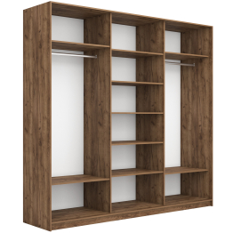 Шкаф-купе Прайм Широкий 3-х дверный Стекла пудра/Доводчики 240х57х230