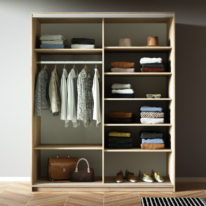 Шкафы-купе 2-х дверные, Шкаф-купе Прайм 2-х дверный Стекла пудра/Доводчики 140х57х230