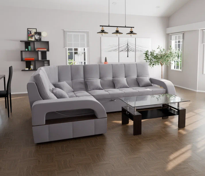 Диваны угловые в гостиную, Модульный диван Майами-3,микровелюр,антивандальная ткань,венеция