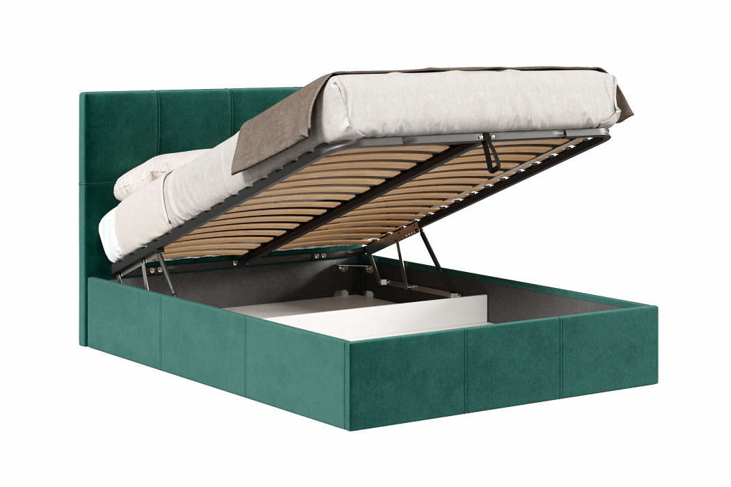 Мягкая кровать, Кровать Марсель 1200 с подъёмным механизмом, велюр