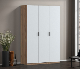 Шкаф трехдверный Макс 1500 мм, вариант №4 (ЛДСП, корпус дуб вотан)