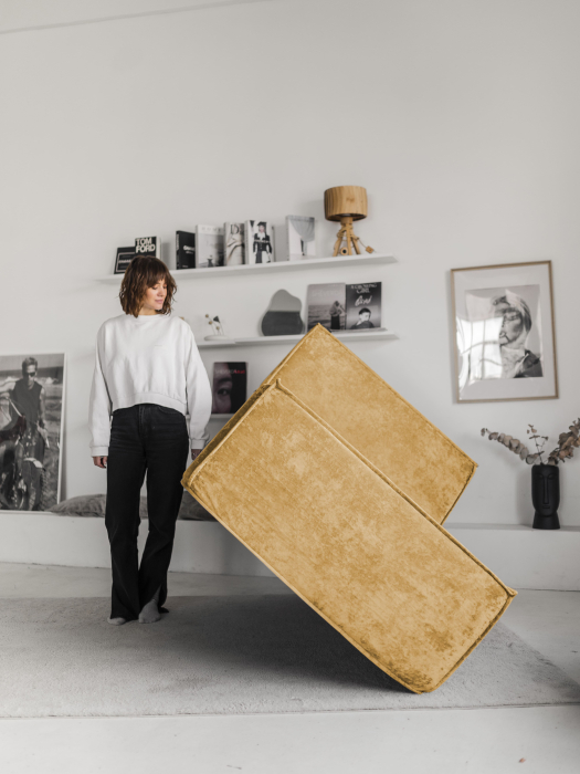 Бескаркасная мебель, Бескаркасная оттоманка Клайд,плюше