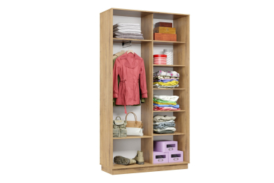 Шкаф-купе Премьер МИНИ 01 (01ЗГ;01ЗГ) фасады зеркало графит/двухдверный/Профиль чёрный муар