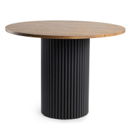 Обеденные столы, Деревянный стол Барел 90 (черные ноги)