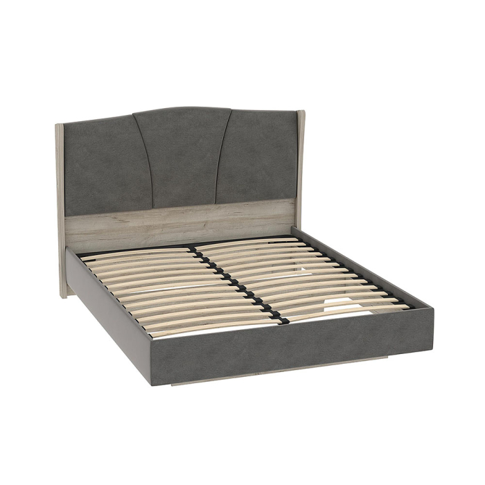 Мягкая кровать, Кровать Шер КР-23-М-16, дуб серый/alpina 14