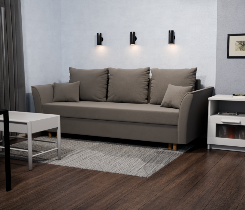 Диваны еврокнижки, Прямой диван Мелодия,еврокнижка,велюр