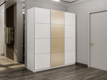 Шкаф-купе Прайм 3-х дверный Стекла фисташка/ДСП/Доводчики 180х57х230