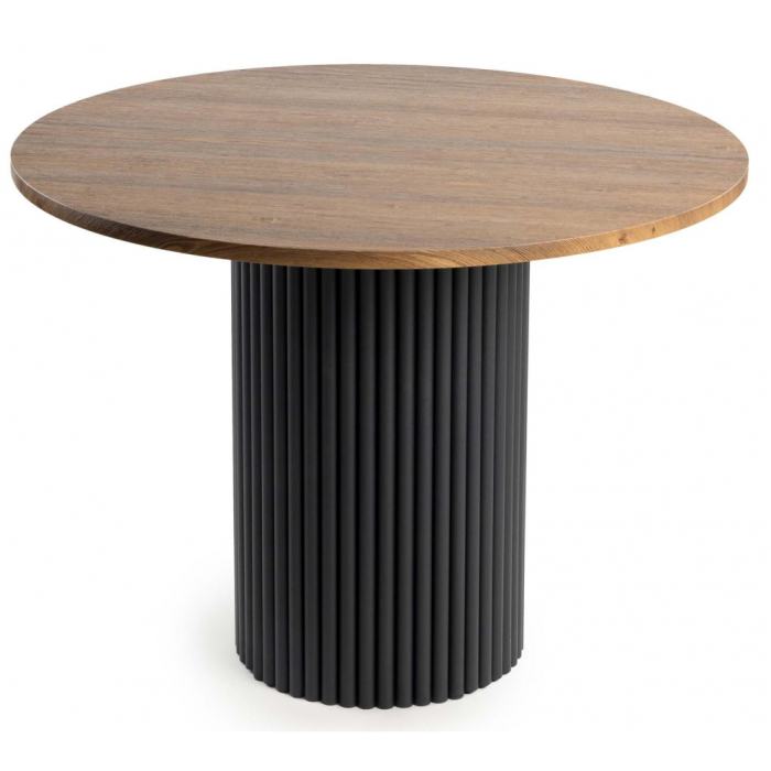 Обеденные столы, Деревянный стол Барел 90 (черные ноги)