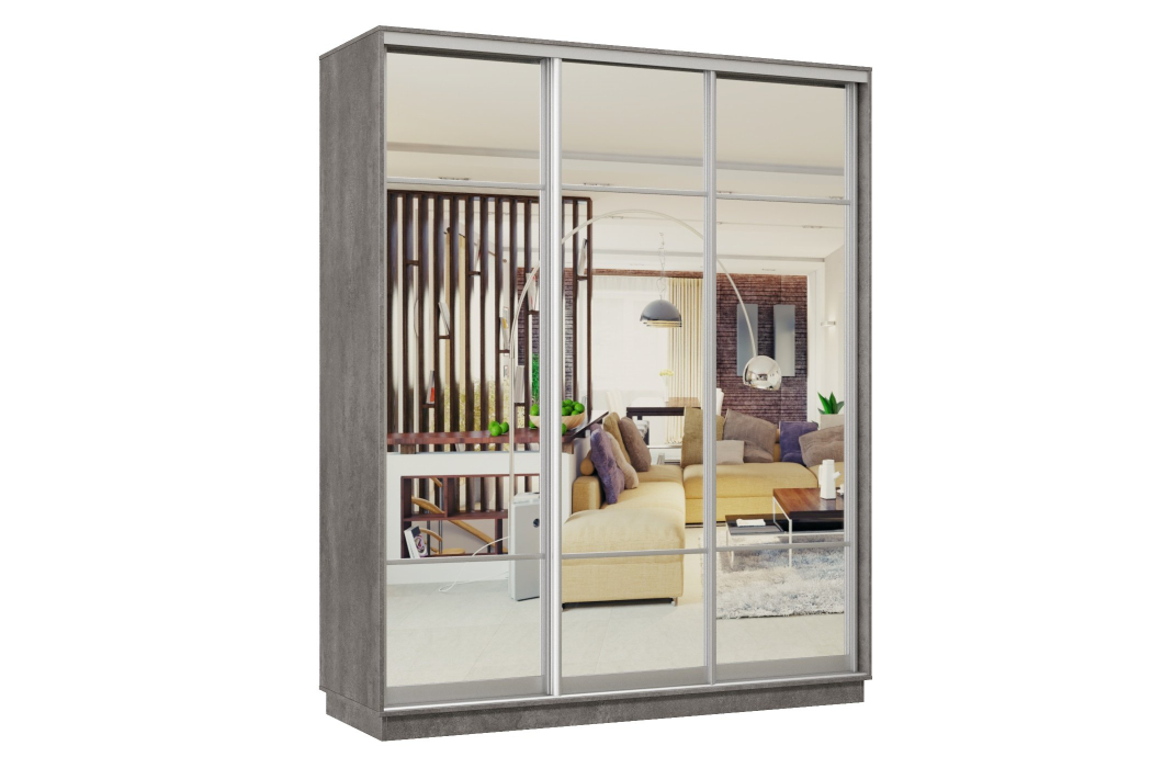 Шкафы-купе 3-х дверные, Шкаф-купе Премьер Лайт 21 (11;11;11) трехдверный