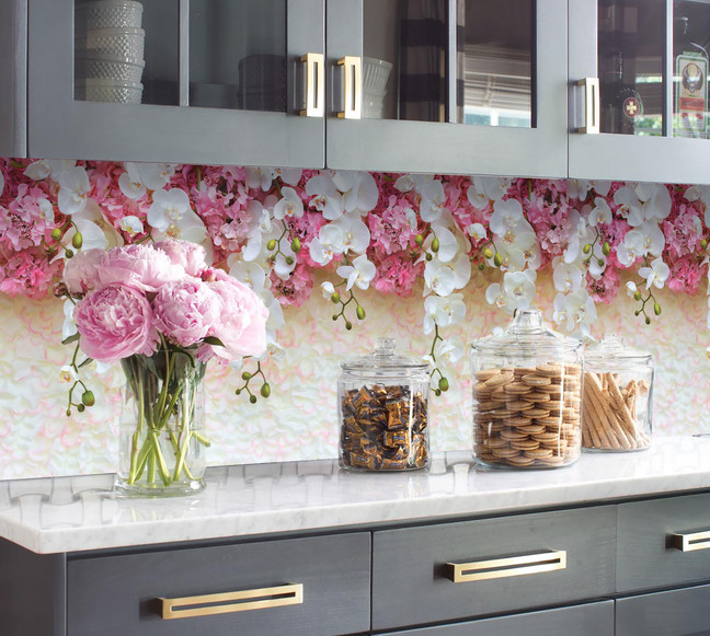 Стеновые панели из АБС-пластика, Кухонный фартук Нежность 2000x600x1.5 мм глянец