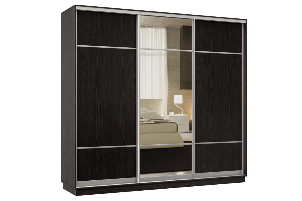 Шкафы-купе 3-х дверные, Шкаф-купе Премьер Лайт 53 (08;11;08) трехдверный