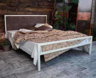 Кровать в стиле лофт Лоренцо 1.6 (Белый)