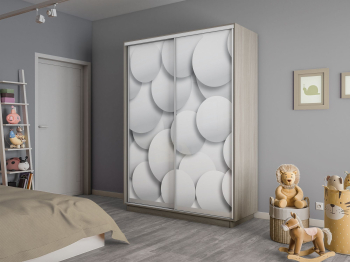 Шкаф-купе Экспресс 2-х дверный Фотопечать Шары Стекла 140х45х220