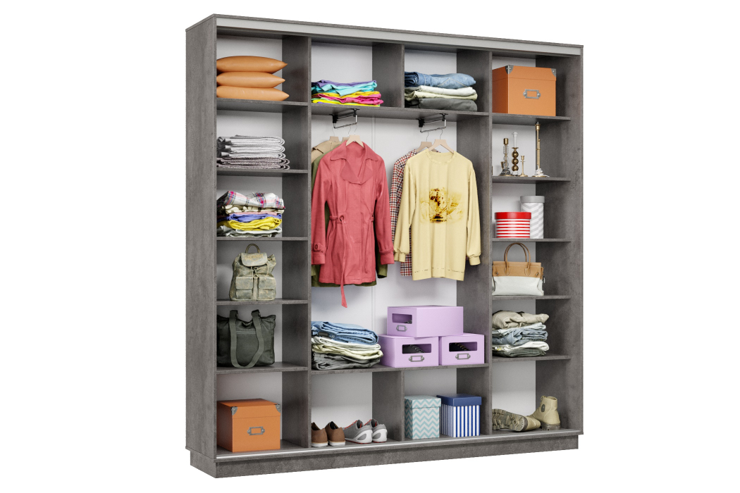 Шкафы-купе 3-х дверные, Шкаф-купе Премьер Лайт 35 (08;05;08) трехдверный