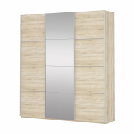 Шкафы-купе 3-х дверные, Шкаф Прайм трио 2ДСП+1зеркало 2300 x 2100 x 570