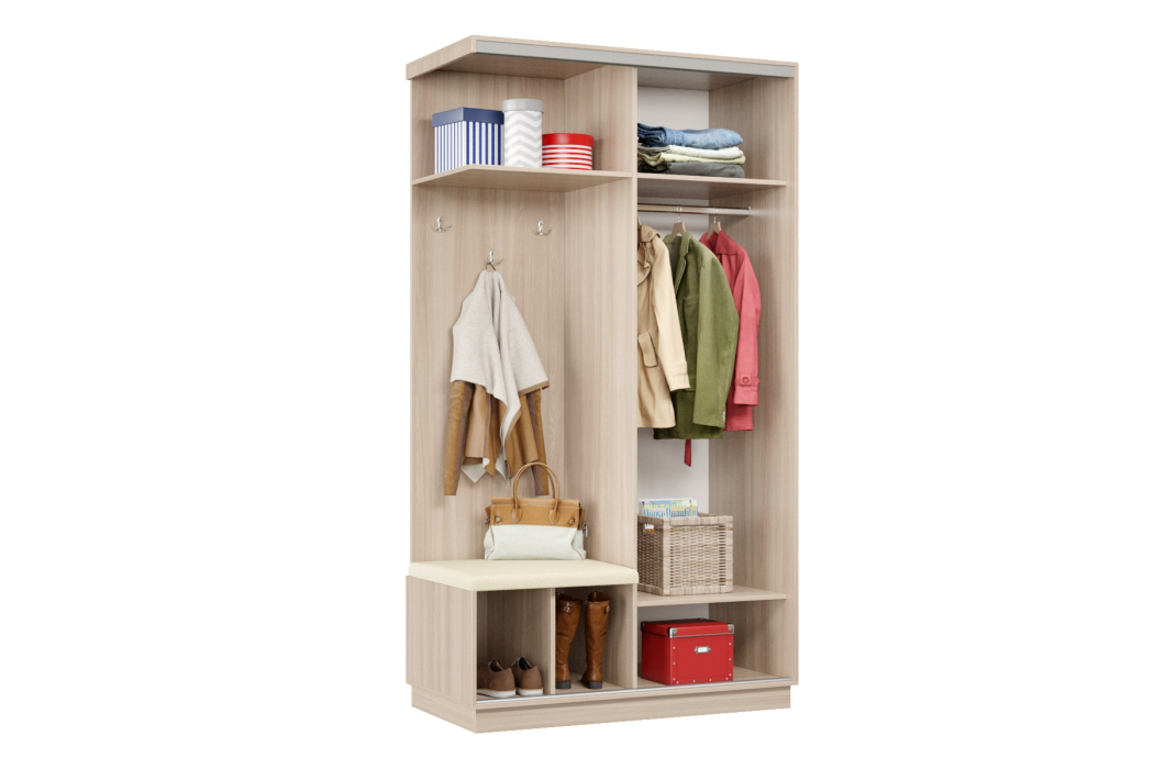 Прихожие, Прихожая Премьер 04 Лайт 05 Левая Мягкая