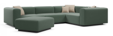 Диваны угловые в гостиную, Диван угловой модульный нераскладной Наполи 3, велюр