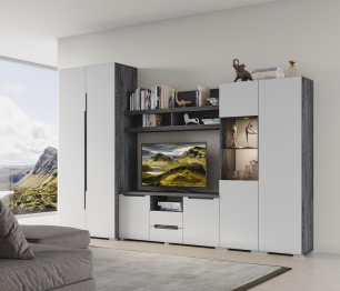 Полка Уна Лофт ПЛ-1902, черный ясень