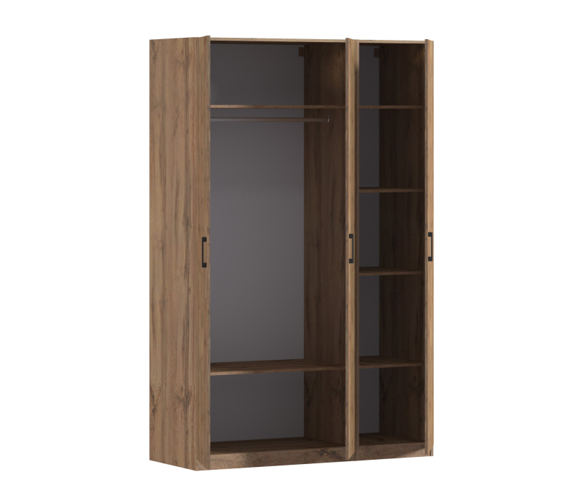 Для одежды, Шкаф трехдверный Макс 1500 мм, вариант №1 (ЛДСП, корпус дуб вотан)