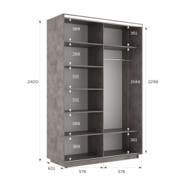 Шкаф-купе Экспресс 2-х дверный Фотопечать Шелк Стекла 120х60х240