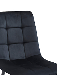 Стул мягкий DC209 велюр каркас металл черный КРУГЛЫЙ