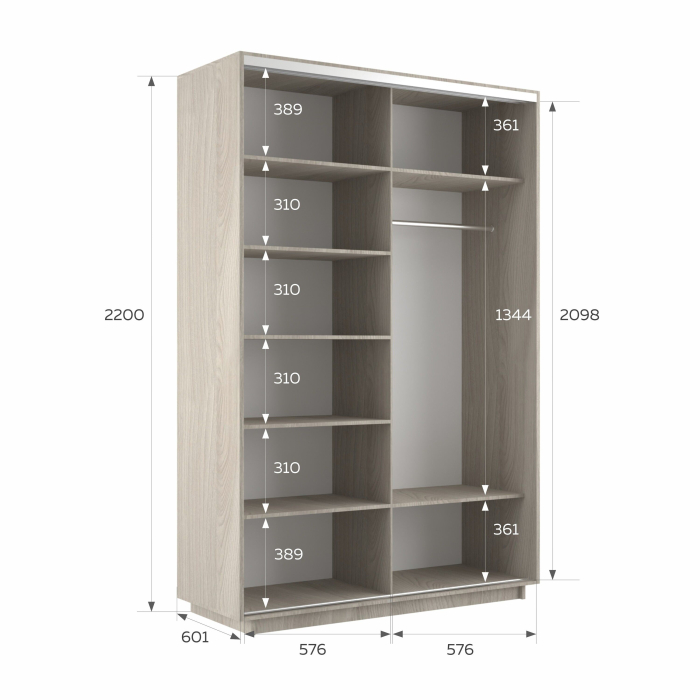 Шкафы-купе 2-х дверные, Шкаф-купе Экспресс 2-х дверный Фотопечать Калейдоскоп Стекла 120х60х220
